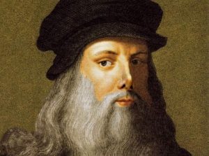 Imagen del rostro del mejor inventor Leonardo da Vinci