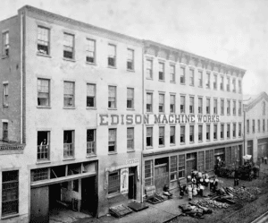 fotograf&iacute;a de la f&aacute;brica de &Eacute;dison
