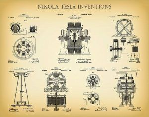 imagen de varias patentes de Nikola Tesla