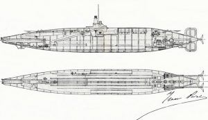 Imagen del diseño submarino de Peral