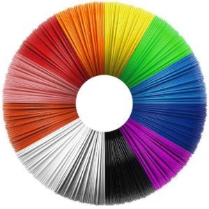 Imagen de filamentos 3D de colores