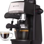 Imagen de cafetera barata expresso color negro y acero