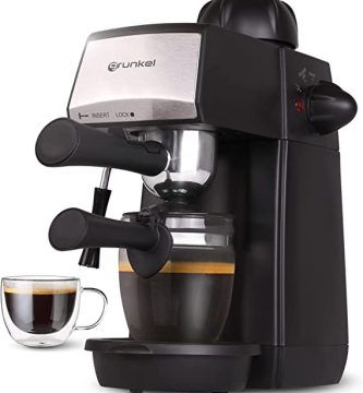 Imagen de cafetera barata expresso color negro y acero